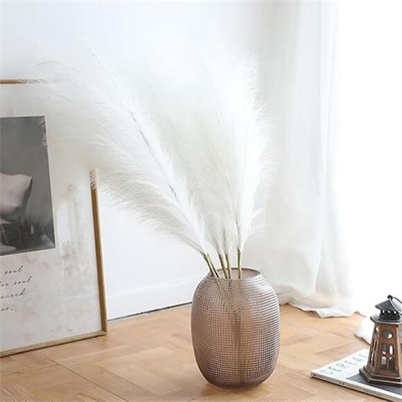 38" 10PCS Artificial Dried Pampas Grass Decor - Fluffy Pampas Grass Bouquet - Picture 8 of 8